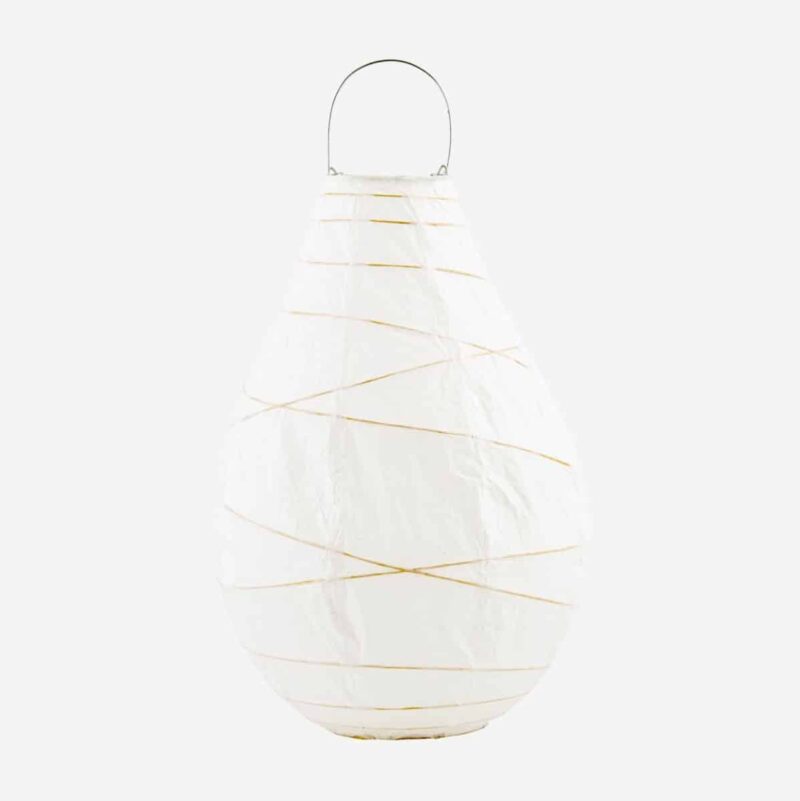 Witte Lampion Bamboe en Papier Large 35cm