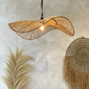 Sfeerfoto van Bamboe Hanglamp The Chapeau Pendant - Natural - L