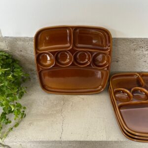 Vintage Fonduebord Vierkant Retro Jaren 70 Caramel Bruin