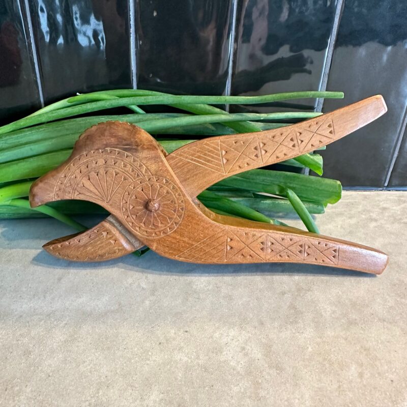 Vintage Houten Notenkraker Vogel 1960 Scandinavisch Design
