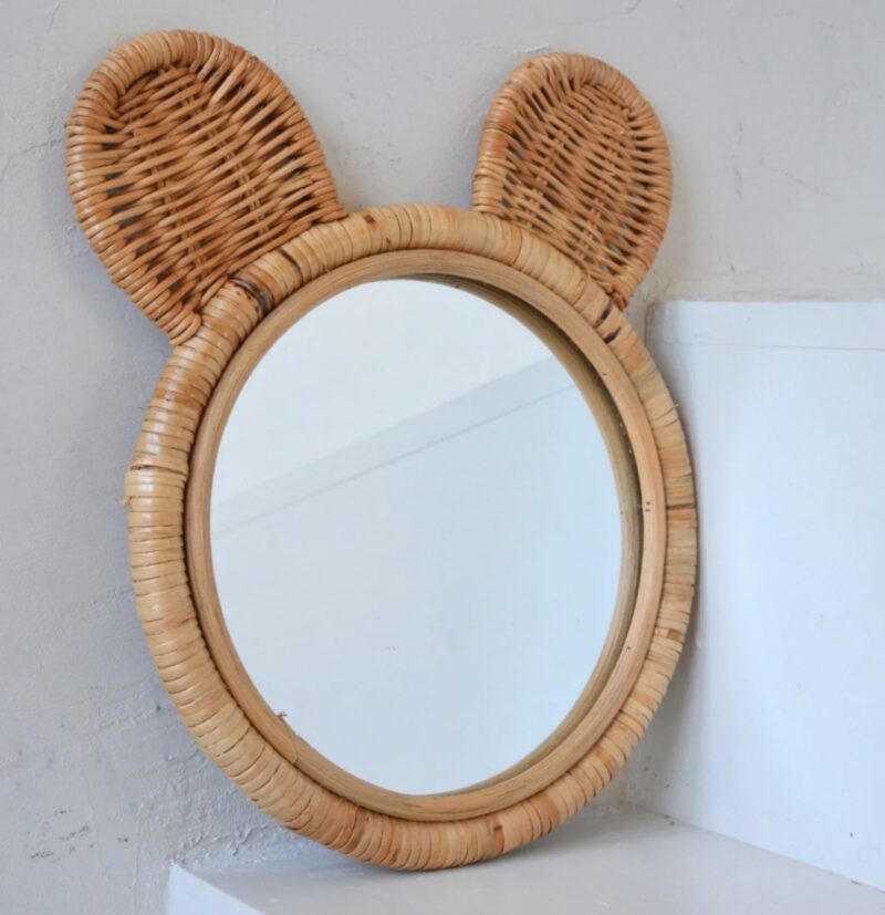 Rotan Beer Spiegel 35cm
