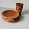 Terracotta Bord half geglazuurd 17cm