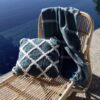 Vierkant Kussen Souk Groen Blauw Getuft 45x45