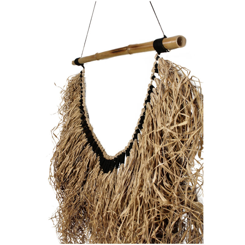 Wandhanger Raffia Bamboe 75x160cm