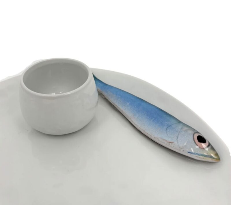 1327 Borrelbord Sardine met Dipbakje 28x24cm