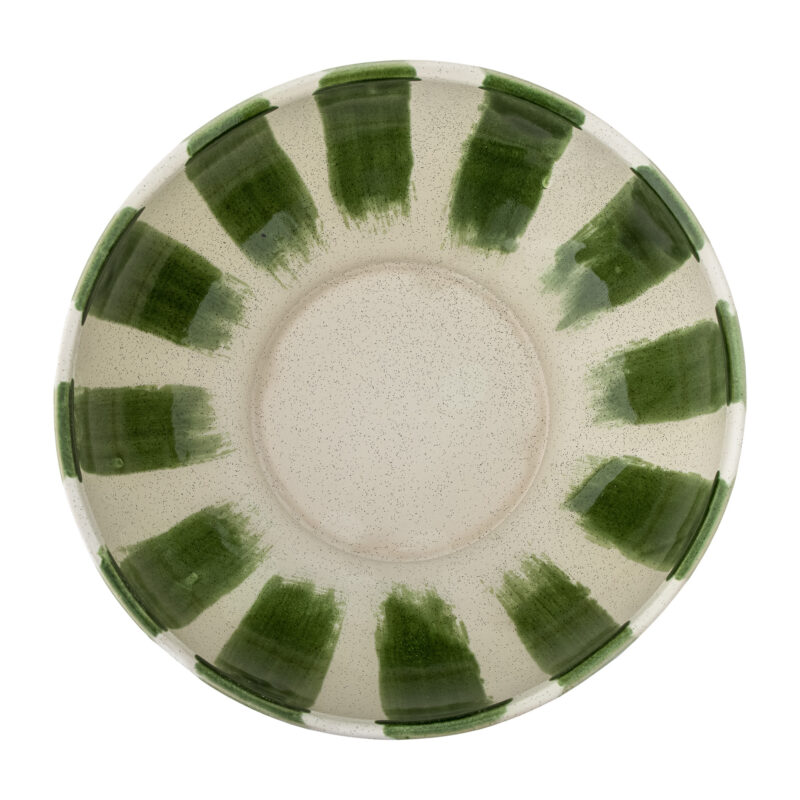 Shakti Bowl Groen Steengoed 26cm