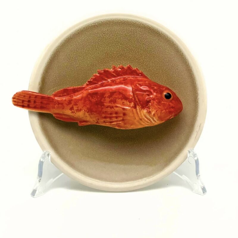 1288 Rond Visbord Scorfano zand kleur lichte rand 15cm