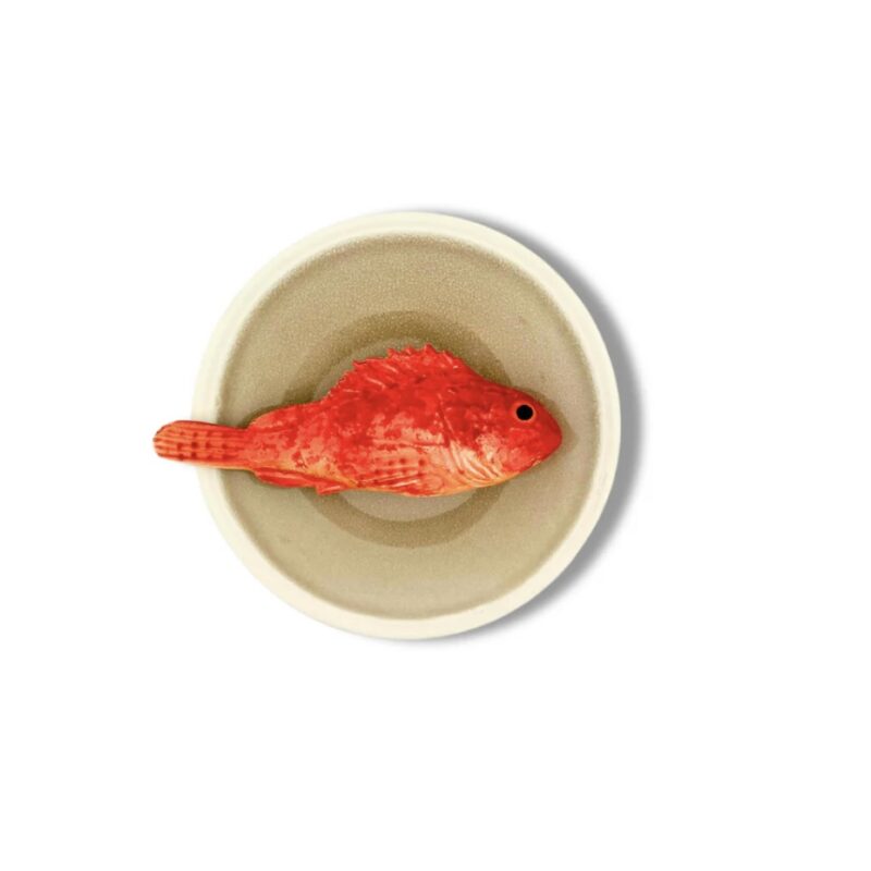 1288 Rond Visbord Scorfano zand kleur lichte rand 15cm