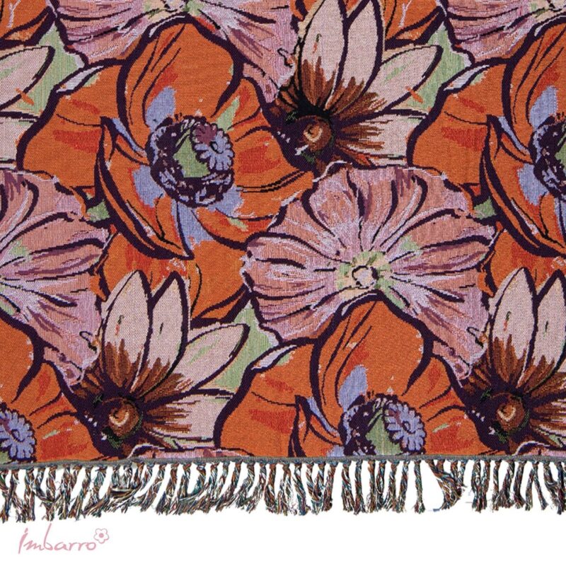 Gebloemd Plaid Peony 130x170cm