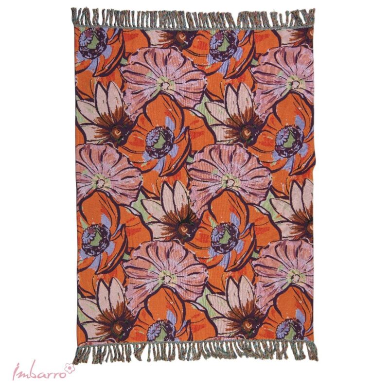 Gebloemd Plaid Peony 130x170cm