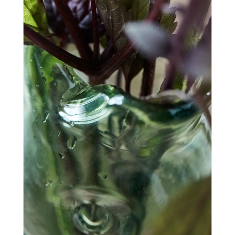 Glazen Vaas Vis Gerookt Glas 27cm