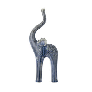 Longuro Olifant Blauw Keramiek 23cm