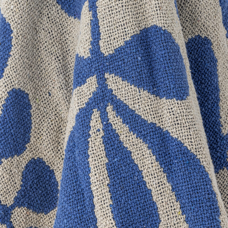 Plaid Blauw Recycled Katoen 160x130cm