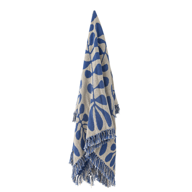 Plaid Blauw Recycled Katoen 160x130cm