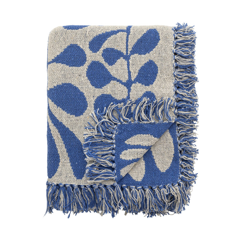 Plaid Blauw Recycled Katoen 160x130cm