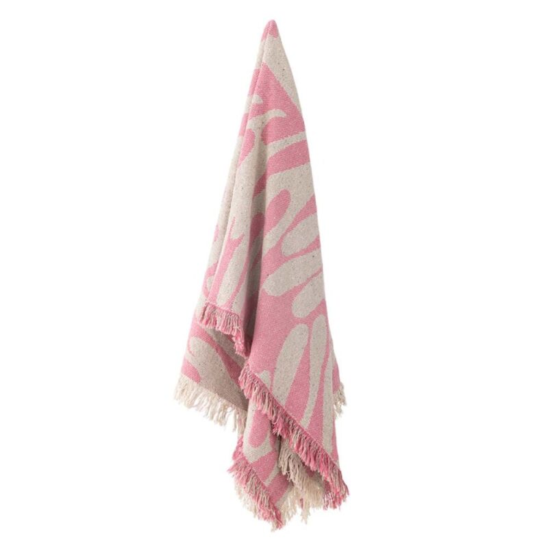 Plaid Rose Recycled Katoen 160x130cm