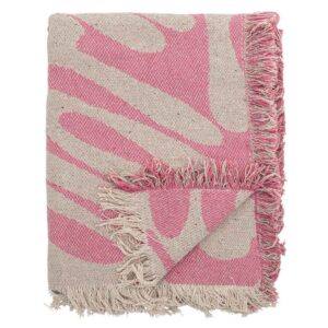 Plaid Rose Recycled Katoen 160x130cm