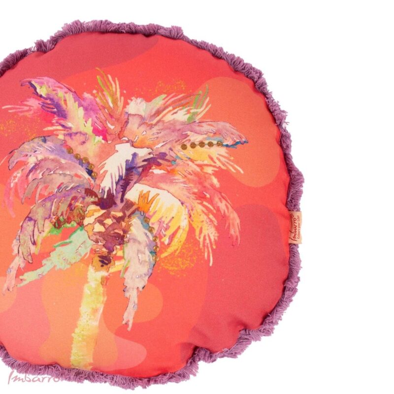 Rond Kussen Palmboom 40cm