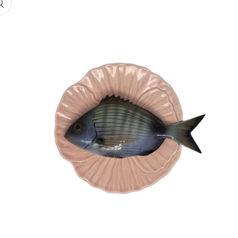 1348 Visbord Sarago Medio Roze Bladvormig Bord 16cm