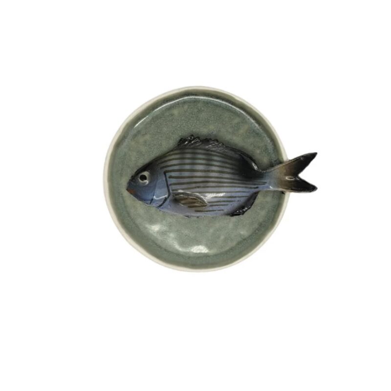 1359 Rond Visbord Sarago Piccolo Mint Groen Bordje 12cm