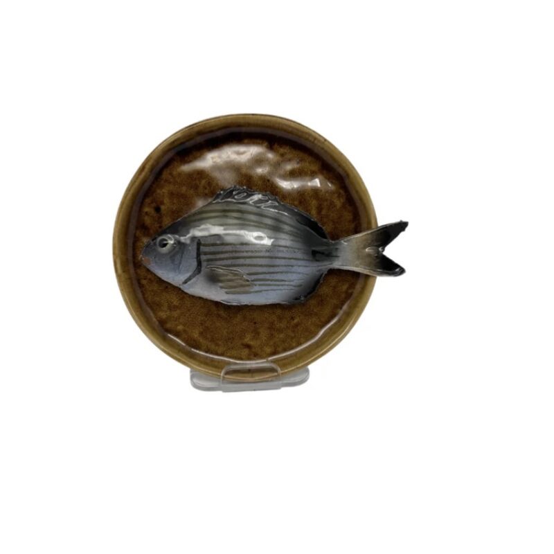 1360 Rond Visbord Sarago Piccolo Bruin Bordje 12cm