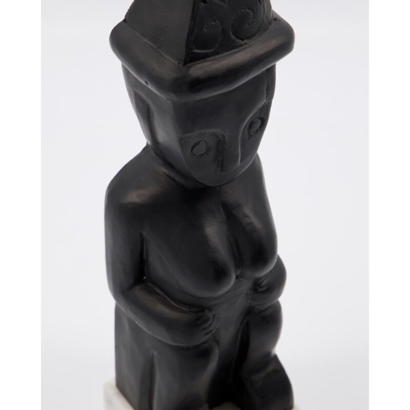 Kunstwerk Zwart Hout en Marmer 35cm