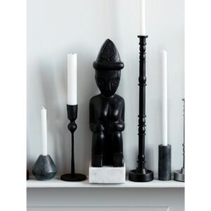 Kunstwerk Zwart Hout en Marmer 35cm