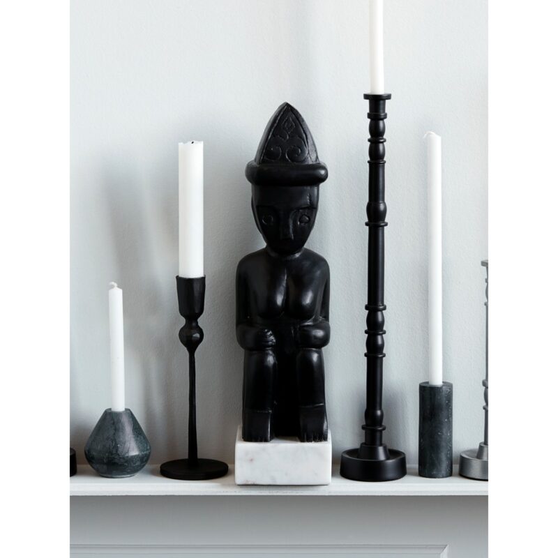 Kunstwerk Zwart Hout en Marmer 35cm