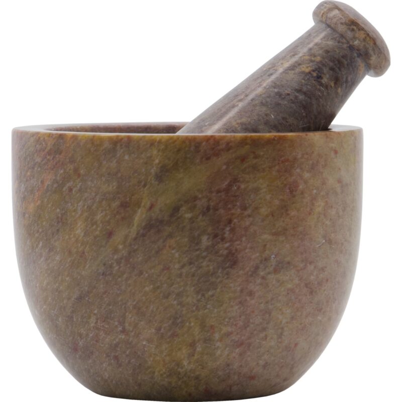Vijzel met Stamper Speksteen 10cm