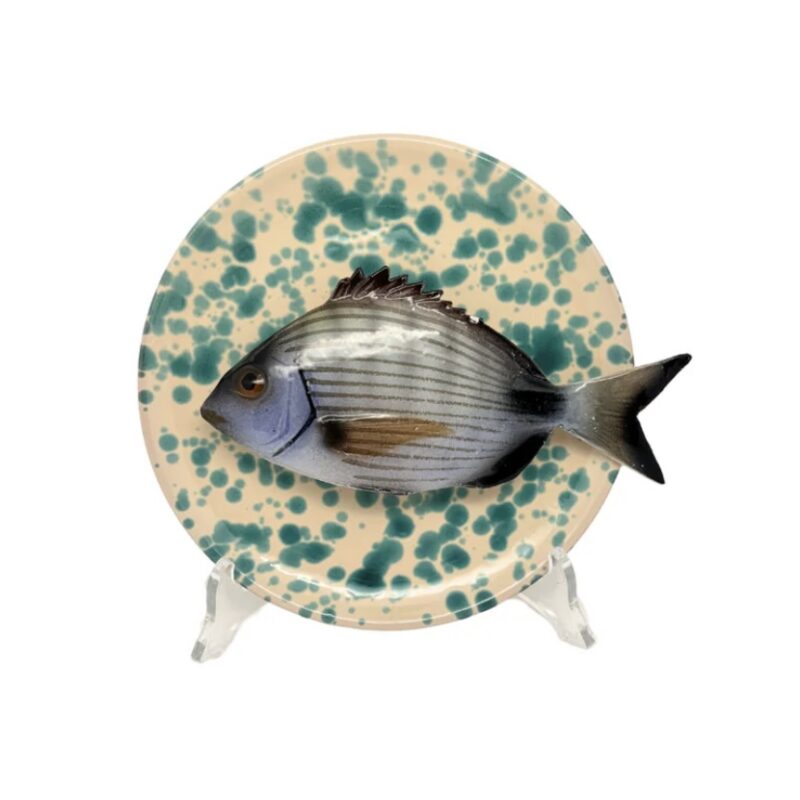 1351 Rond Visbord Sarago Verfspatten 16cm