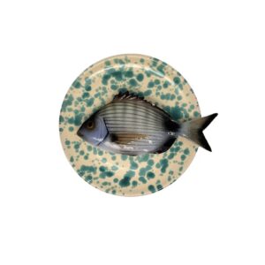 1351 Rond Visbord Sarago Verfspatten 16cm