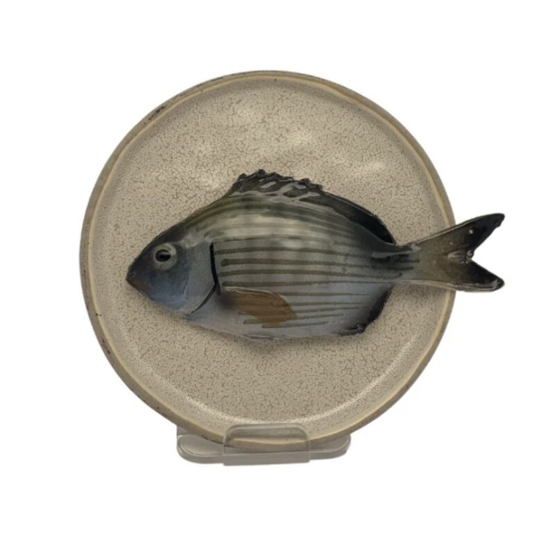 1375 Rond Visbord Sarago Piccolo op Zandkleur Bordje 12cm