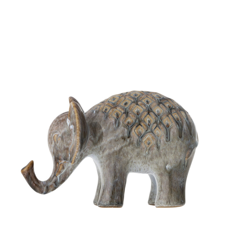 Longuro Olifant Bruin Keramiek 20cm