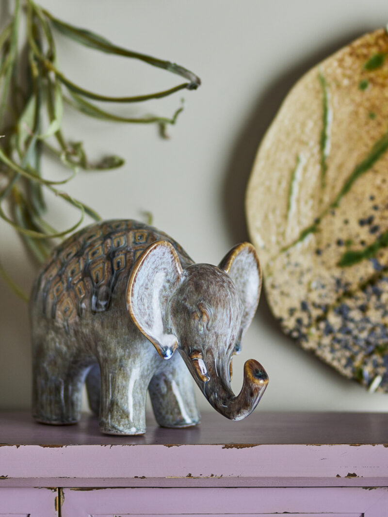 Longuro Olifant Bruin Keramiek 20cm