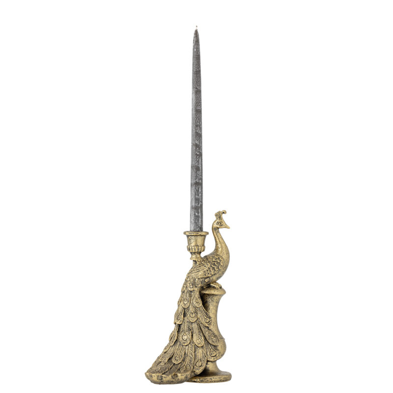 Gouden Pauw Kandelaar 28cm