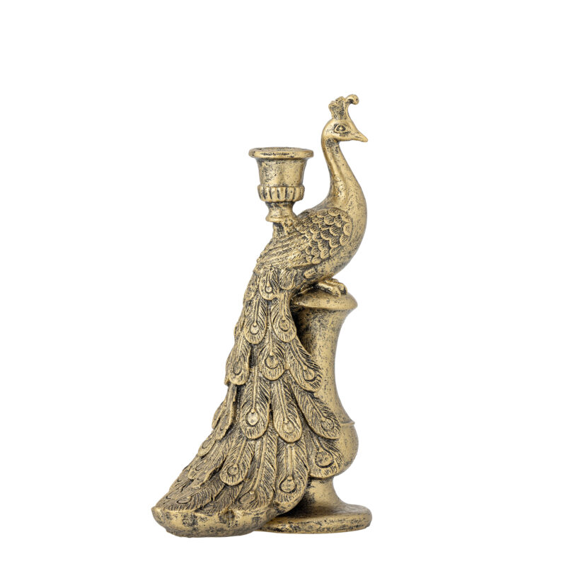 Gouden Pauw Kandelaar 28cm