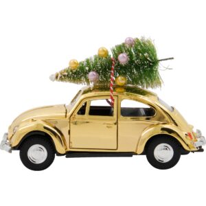 Gouden Kever met kerstboom 12,5cm