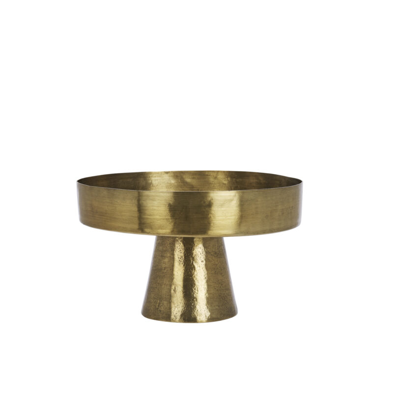 Gouden schaal op Voet 28x17cm
