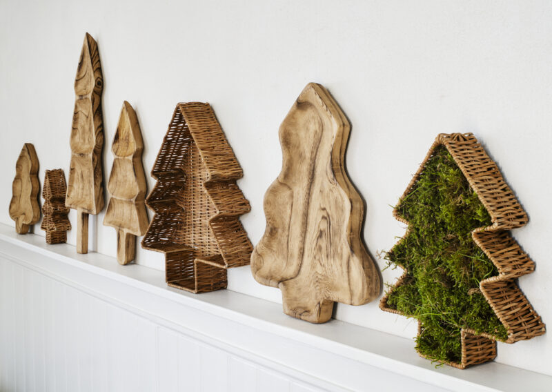 Houten Kerstboom Plank 62cm