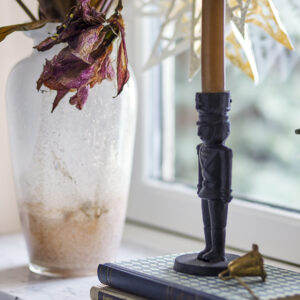 Notenkraker Mannetje Kandelaar Zwart 14cm