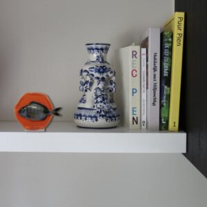 1420 Visbord Sarago Piccolo Handmade Bordje Oranje 11cm