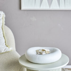 Witte Stenen Organische Schaal 30x7,5cm