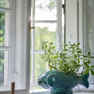 XXL Groene Bloempot Vis 43cm