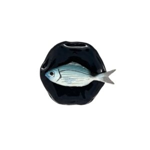 1521 Visbord Occhiata piccolo Handmade Blauw Bordje 11cm