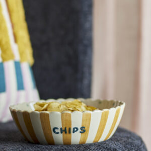 Gestreepte Chips Schaal 24x7cm