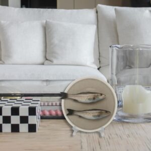 1544 Visbord Spigola's medio Beige Bord met Licht Rand