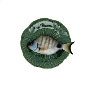 1563 Visbord Sarago Medio Bladvormig Groen Bord 20cm