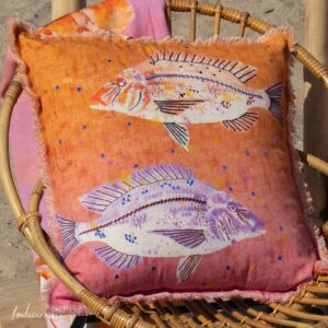 Kussen Vissen Coral 50x50