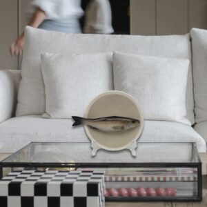 1120 Visbord Spigola Medio Zandkleur Bord 15cm