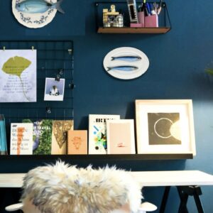 1596 Visbord Sardines Ovaal Bord Grijze Rand 24x17cm